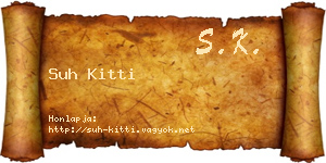 Suh Kitti névjegykártya